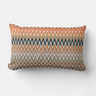 Almofada Lombar Padrão Zigzag Multicolor