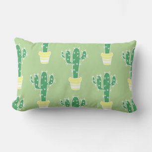 Almofada Lombar Padrões de Cactus Cute Potted