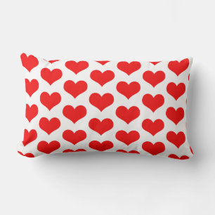 Almofada Lombar Padrões de Coração Vermelho Decoração de Casa Cor