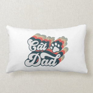 Almofada Lombar Pai de Gato Retroativo, Design de Sublimação do