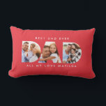 Almofada Lombar Pai foto moderna tipografia<br><div class="desc">Pai multifotografia,  presente infantil da tipografia moderna. Dia de os pais ideal,  presente de aniversário ou natal. As cores podem ser alteradas.</div>