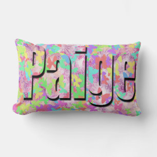 Almofada Lombar Paige, logotipo de Nome das meninas em borboletas