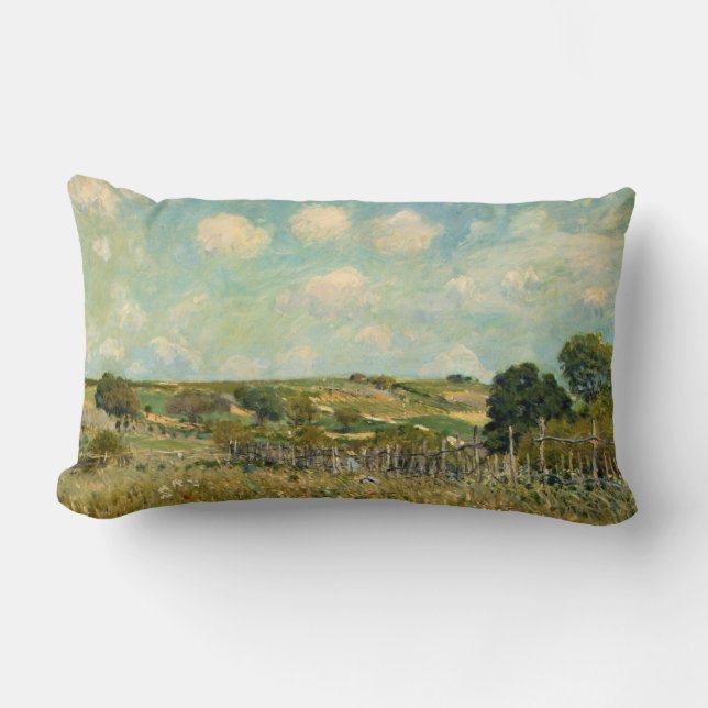 Almofada Lombar Paisagem de campo (por Alfred Sisley) (Frente)