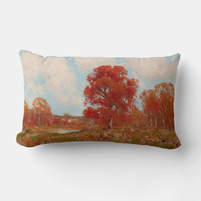 Almofada Lombar Paisagem de queda (cena rural no outono) (árvores  (Frente)