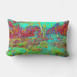 Almofada Lombar Paisagem Dourada do outono psicodélico e do jardim