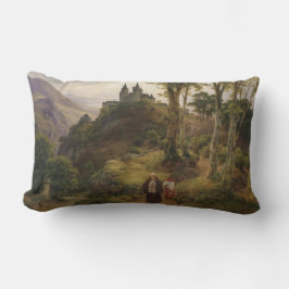 Almofada Lombar Paisagem Romântica Alemã com Complexo de Monastéri