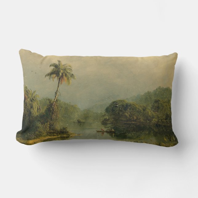 Almofada Lombar Paisagem tropical Igreja Frederic Edwin (Frente)