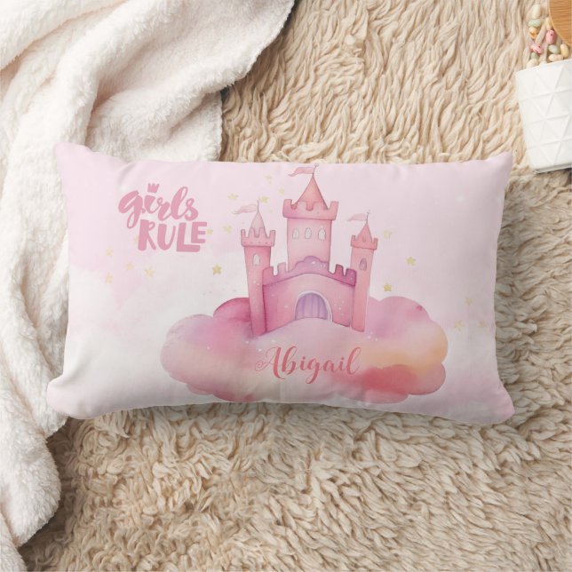 Almofada Lombar Palácio de Regras Rapariga na Nuvem Rosa (Cobertor)