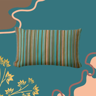 Almofada Lombar Palha de Stripes Clássicas, Matizes De Clay, Casta