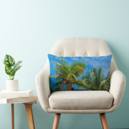 Almofada Lombar Palmeiras Tropicais e Cocos
