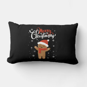 Almofada Lombar Pão de gengibre de natal feliz biscoito de nata