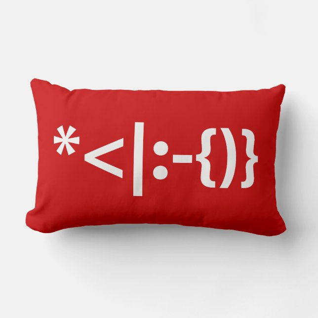Almofada Lombar Papai Noel com Beard Christmas Emoticon (Frente)