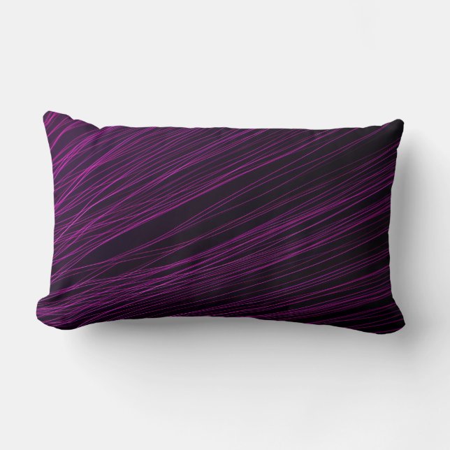 Almofada Lombar Papel de parede digital branco e roxo (Frente)
