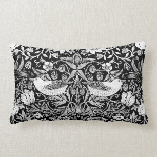 Almofada Lombar Pássaro de Nouveau da arte & tapeçaria da flor,