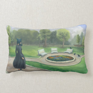 Almofada Lombar Passeio na arte da fantasia do jardim
