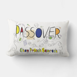 Almofada Lombar Passover 13 x 21 Chag Pesach Sameach Travesseiro l