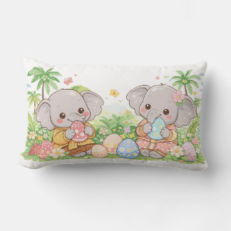 Almofada Lombar Pastel Baby Animals with Floral Eggs