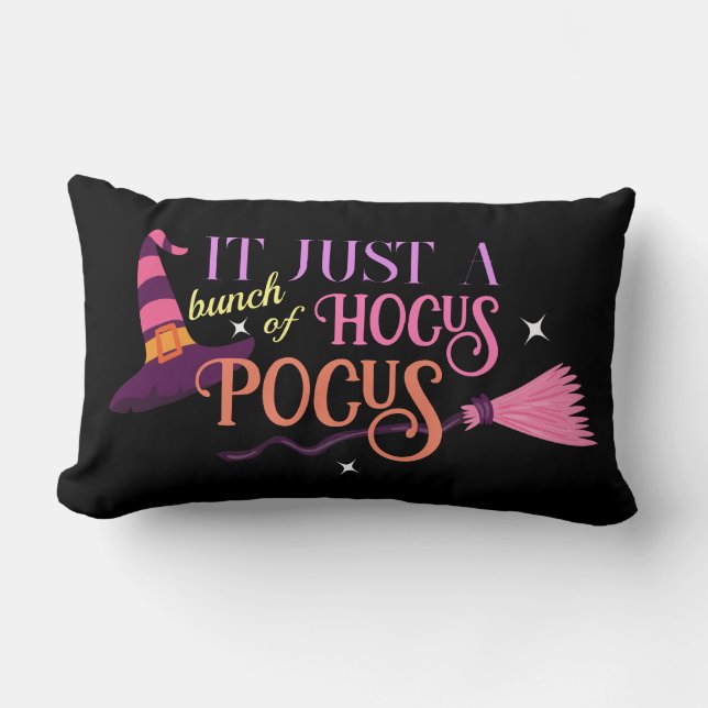 Almofada Lombar Pastel Witch Hocus Pocus Halloween Broomstick (Frente)
