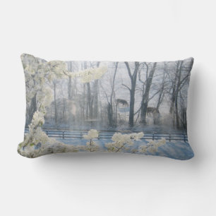Almofada Lombar Pastoral Nature Scenery no inverno