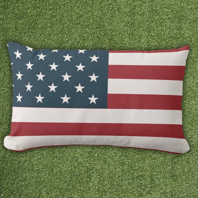 Almofada Lombar Patriotic American Flag (Criador carregado)