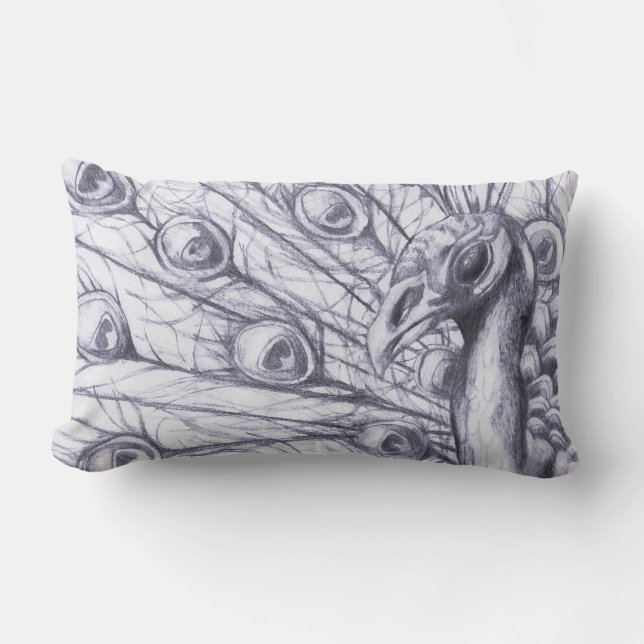 Almofada Lombar Pavão bonito (Frente)