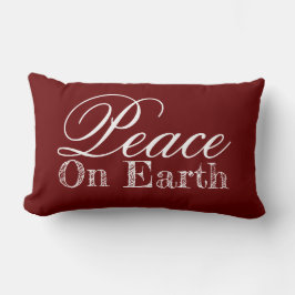 Almofada Lombar Paz Minimalista na Terra Burgandy Maroon