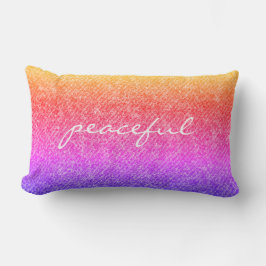 Almofada Lombar Peaceful Rainbow Denim parece Reversível