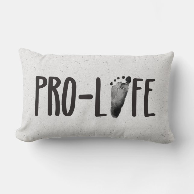 Almofada Lombar Pegada de Bebê Pro-Life (Frente)