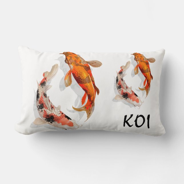 Almofada Lombar Peixe travesseiro decorativo-KOI (Frente)
