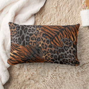Almofada Lombar Pele de tigre leopardo na moda