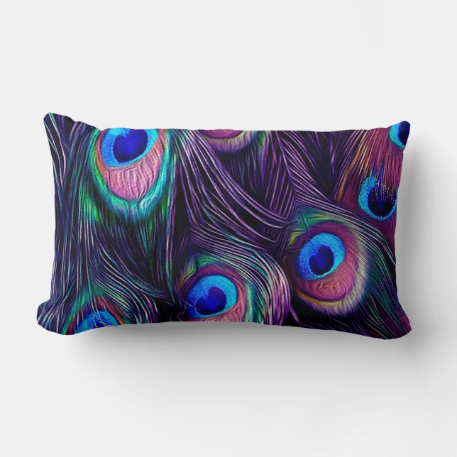 Almofada Lombar Pena do pavão (Frente)