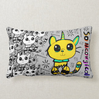 Almofada Lombar Pense em Olive, Travesseiro de Gato Tão Meowgical 