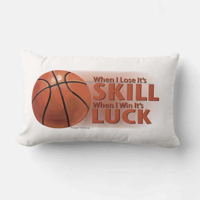 Almofada Lombar Perder Skill Ganhou Sorte de Basquete (Frente)
