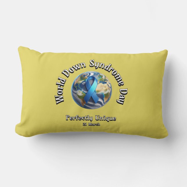 Almofada Lombar Perfeitamente Único. Dia Mundial da Síndrome de Ba (Frente)