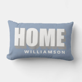 Almofada Lombar Personalizado Cinza Azul Empoeirado Branco Casa Mi