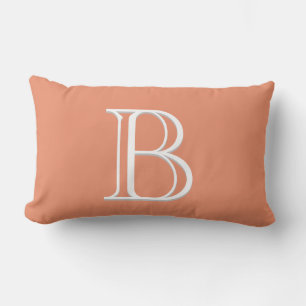 Almofada Lombar Personalizado Monogramado Decorativo Rosa Escuro