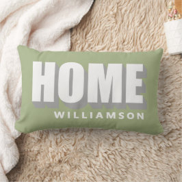 Almofada Lombar Personalizado Pastel Verde Branco Casa Minimalista