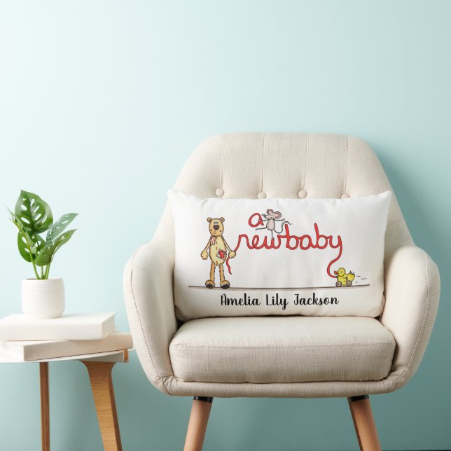 Almofada Lombar Personalizado Um Novo Bebê (Cadeira)