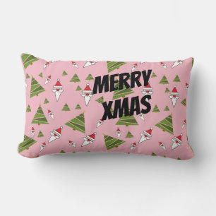 Almofada Lombar Personalizar Papais noeis e Árvore de Natal