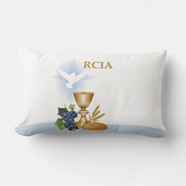 Almofada Lombar Personalizar, RCIA Felicita o Sacramento Católico (Frente)