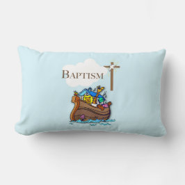 Almofada Lombar Personalizável, Arca de Noé do Batismo de Menino