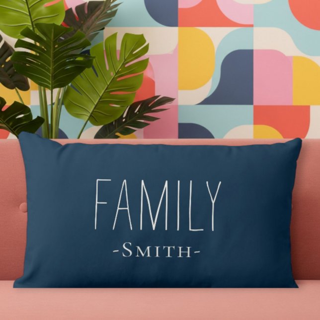 Almofada Lombar Personalized Blue Lumbar Cushion – Elegant (Criador carregado)