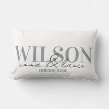 Personalized Wedding Pillow, Names & Dates