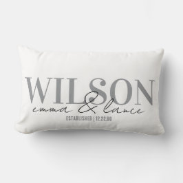 Almofada Lombar Personalized Wedding Pillow, Names & Dates