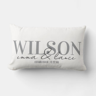 Almofada Lombar Personalized Wedding Pillow, Names & Dates