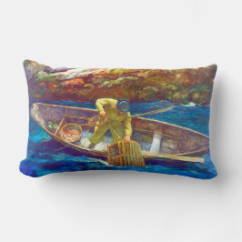 Almofada Lombar Pescador Costeiro Homem Lagosta Deep Cove