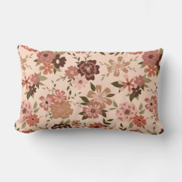 Almofada Lombar Pessegueiro Marrom Impressionante Padrão Floral