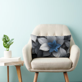 Almofada Lombar Pétalas de Serenidade Azul