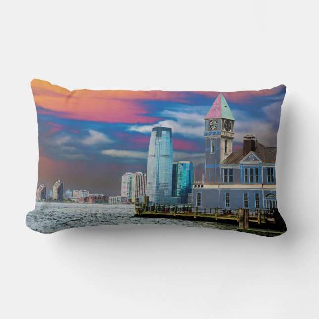 Almofada Lombar Pier A Lower Manhattan Nova Iorque EUA Poster (Frente)