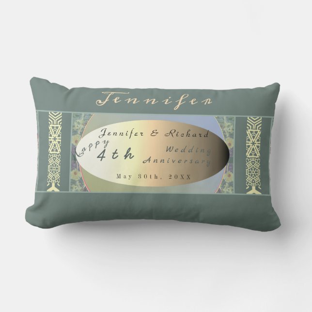 Almofada Lombar Pílula lombar do Casamento de Flor Selvagem Person (Frente)